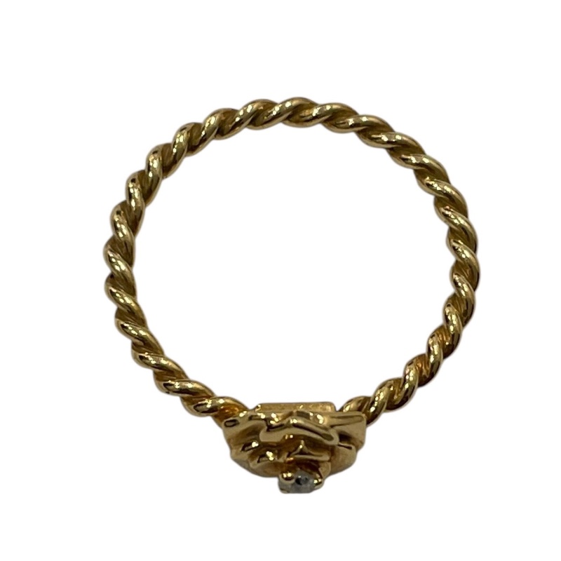 PIAGET 伯爵 玫瑰鑽石戒指 K18YG #51-3