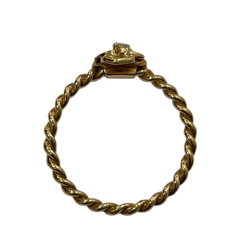 PIAGET 伯爵 玫瑰鑽石戒指 K18YG #51-6