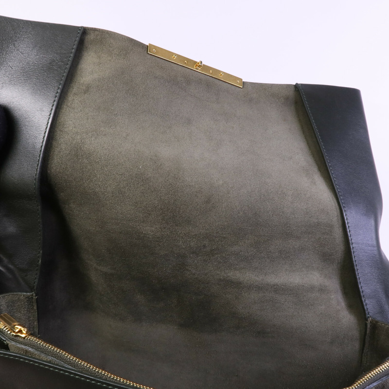 CELINE 牛皮皮革Blade Bag金扣肩背袋-4