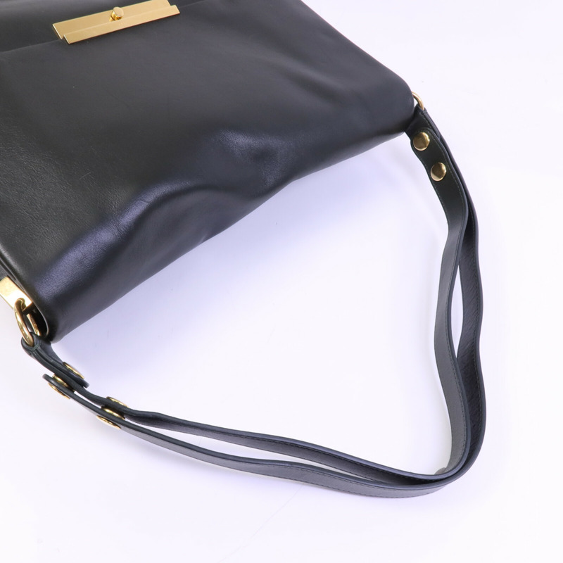 CELINE 牛皮皮革Blade Bag金扣肩背袋-9