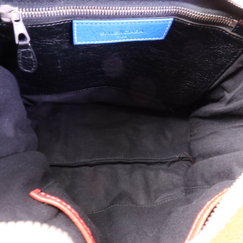 BALENCIAGA 羊皮皮革Bazar Bag銀扣手挽肩背兩用袋-4