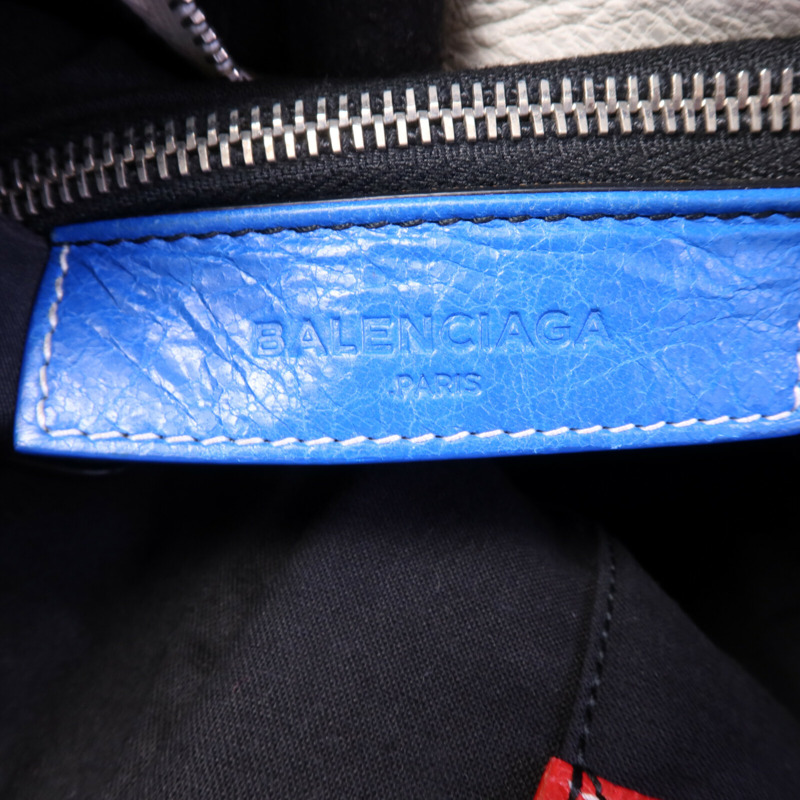 BALENCIAGA 羊皮皮革Bazar Bag銀扣手挽肩背兩用袋-5