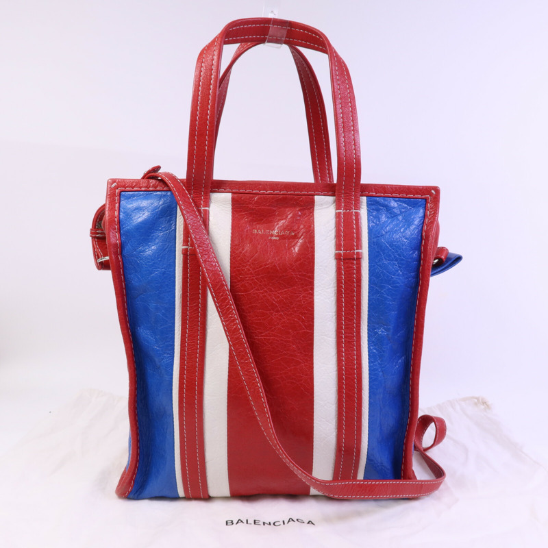 BALENCIAGA 羊皮皮革Bazar Bag銀扣手挽肩背兩用袋-9