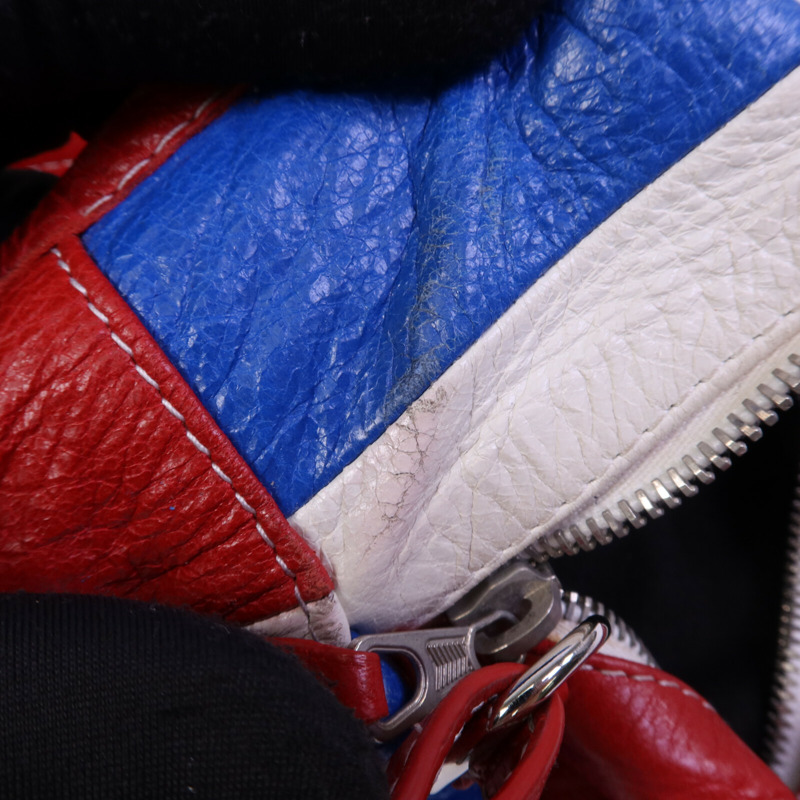 BALENCIAGA 羊皮皮革Bazar Bag銀扣手挽肩背兩用袋-10