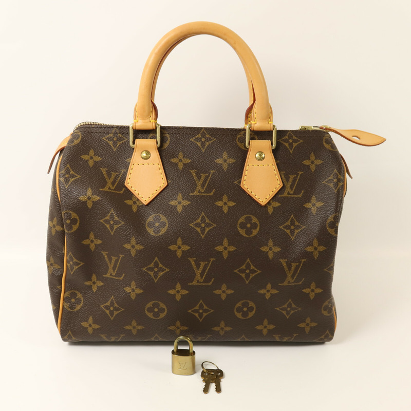 LOUIS VUITTON Monogram Speedy 25金扣手挽袋-8