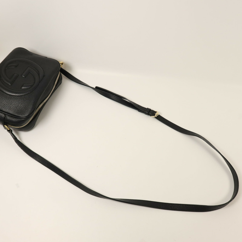 GUCCI 牛皮皮革Soho Disco金扣肩背袋-8