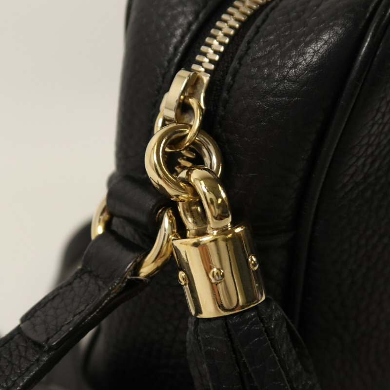 GUCCI 牛皮皮革Soho Disco金扣肩背袋-9