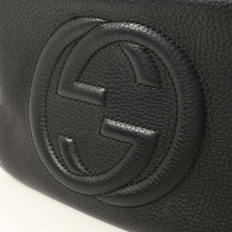 GUCCI 牛皮皮革Soho Disco金扣肩背袋-16