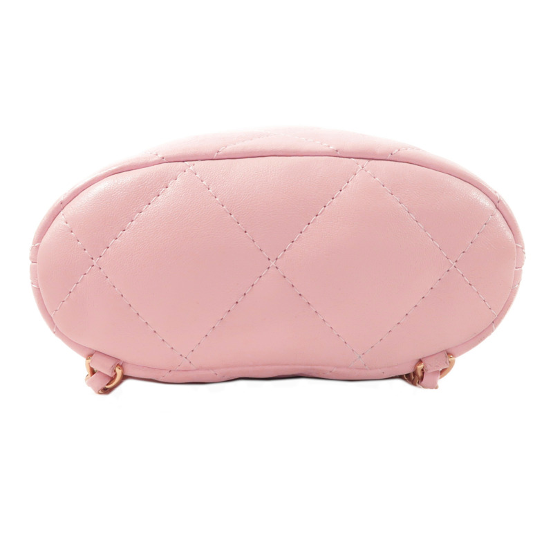 CHANEL 羊皮皮革Backpack金扣背包-3