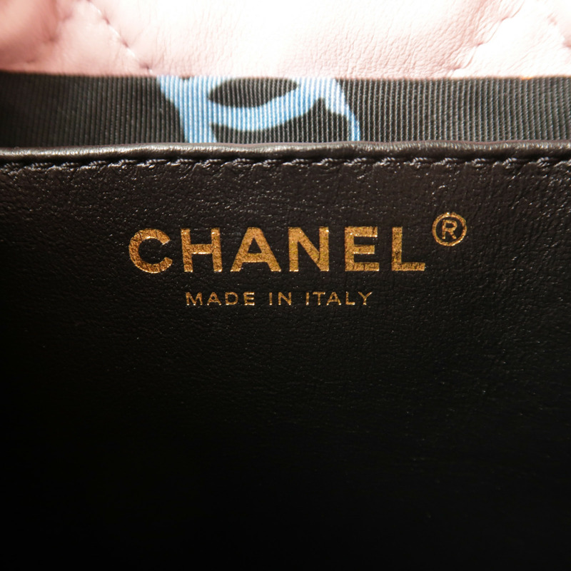 CHANEL 羊皮皮革Backpack金扣背包-5