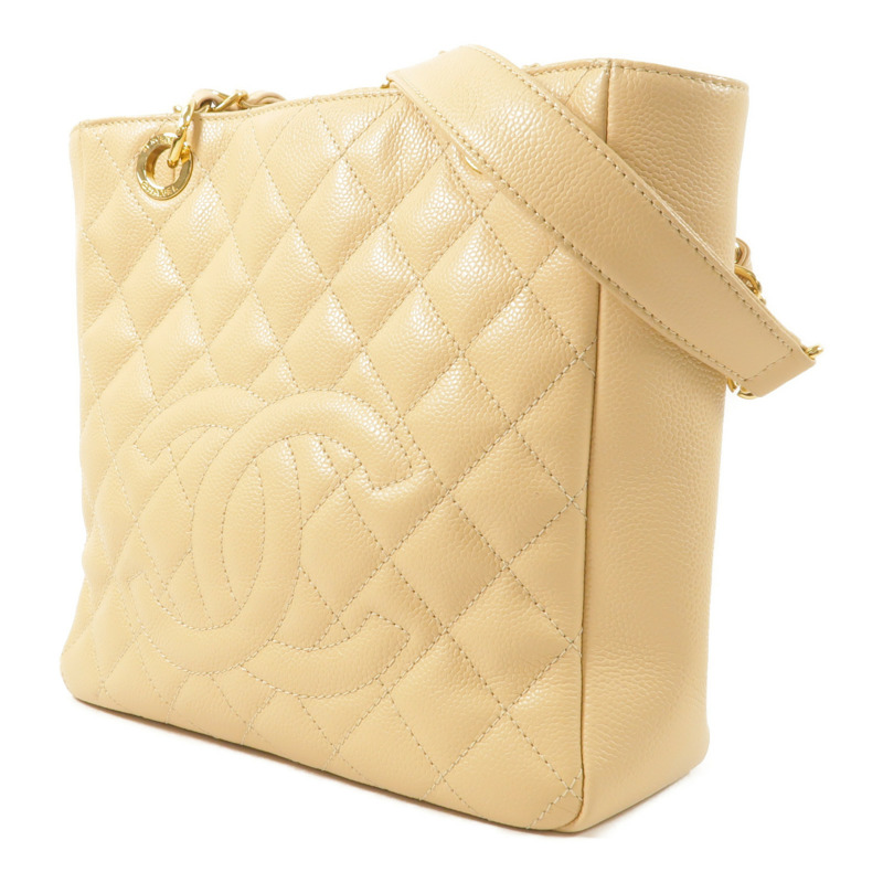 CHANEL 牛皮皮革PST金扣鏈帶肩背袋-2