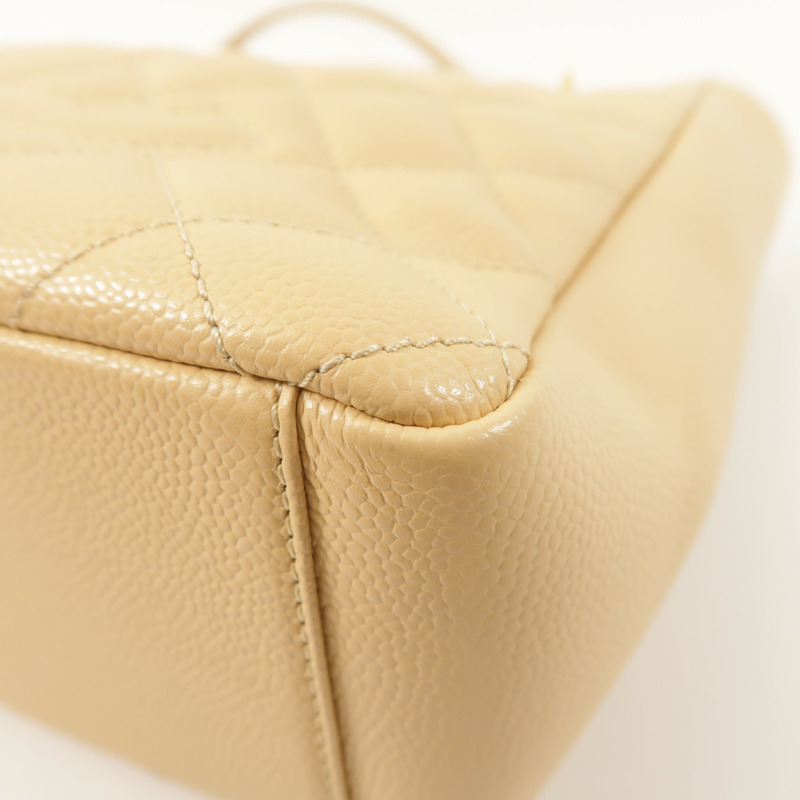 CHANEL 牛皮皮革PST金扣鏈帶肩背袋-10