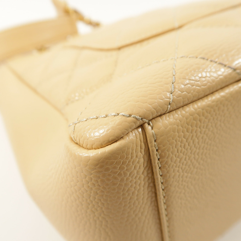 CHANEL 牛皮皮革PST金扣鏈帶肩背袋-13