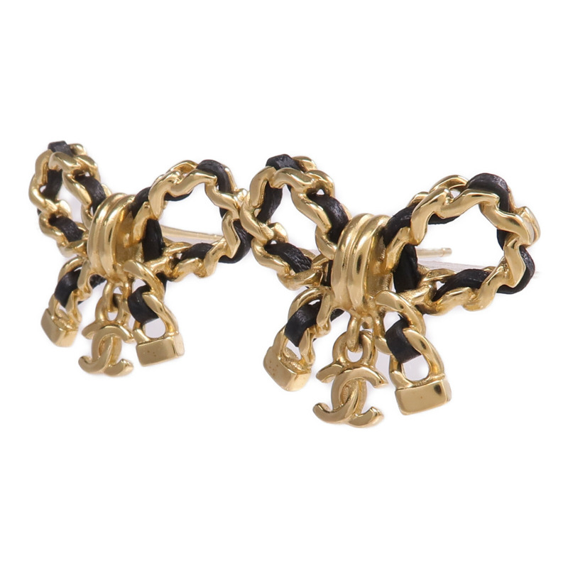 CHANEL 金屬/皮革Earrings耳環-1