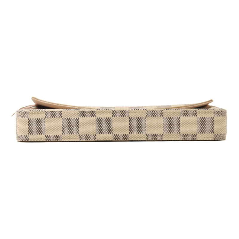 LOUIS VUITTON Damier Azur Felicie Pochette金扣鏈帶手挽肩背兩用袋-3