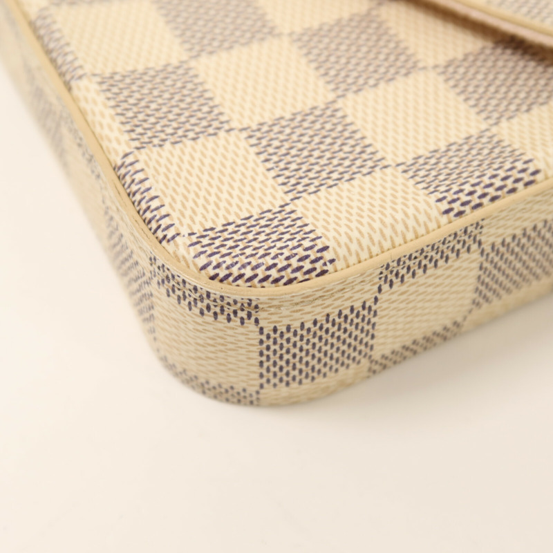 LOUIS VUITTON Damier Azur Felicie Pochette金扣鏈帶手挽肩背兩用袋-13