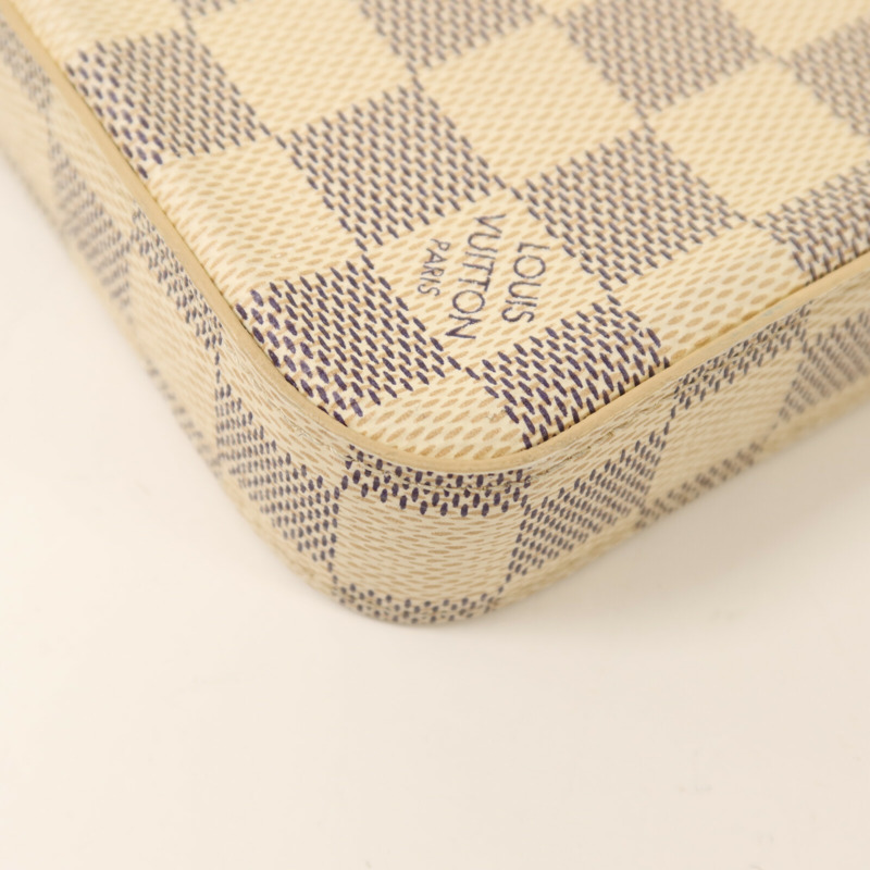 LOUIS VUITTON Damier Azur Felicie Pochette金扣鏈帶手挽肩背兩用袋-14