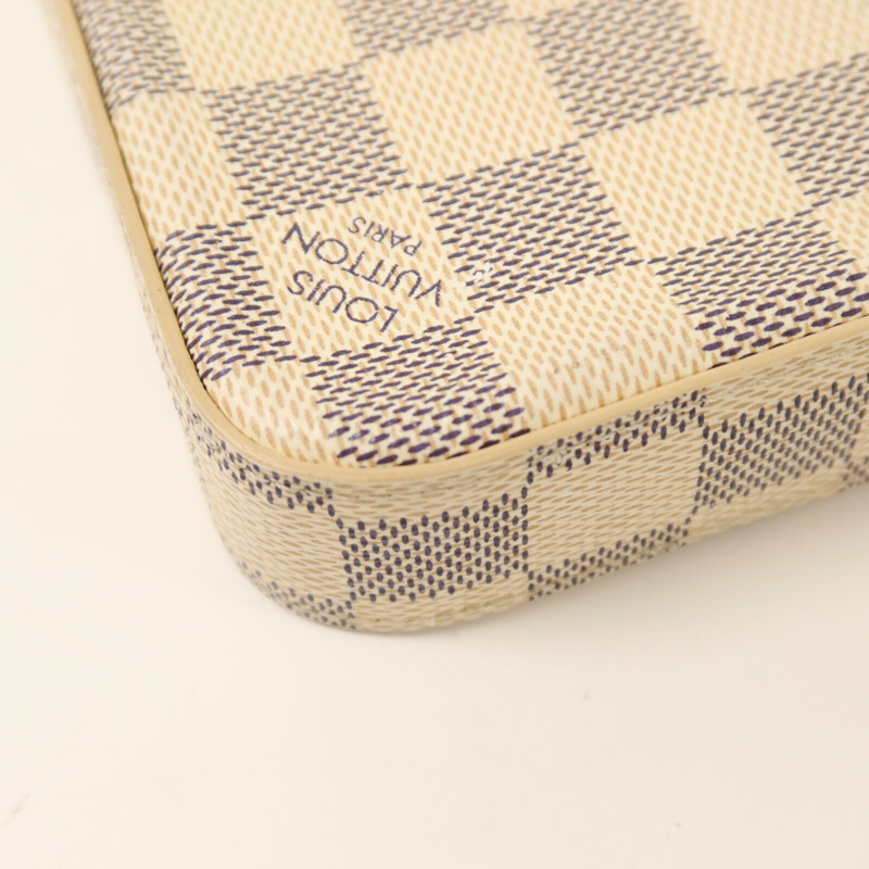 LOUIS VUITTON Damier Azur Felicie Pochette金扣鏈帶手挽肩背兩用袋-15