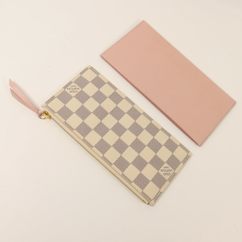 LOUIS VUITTON Damier Azur Felicie Pochette金扣鏈帶手挽肩背兩用袋-17