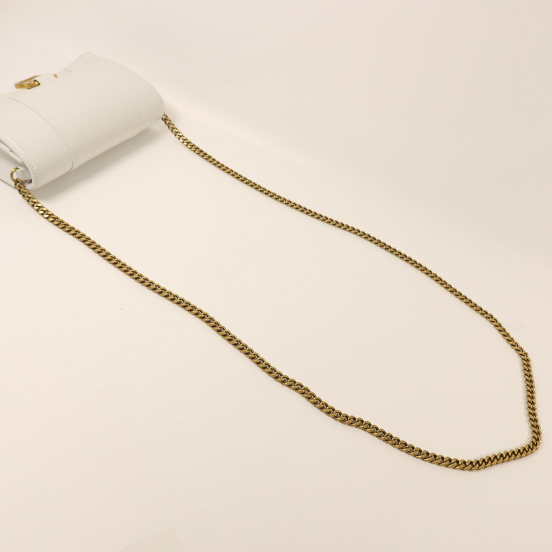 BALENCIAGA 牛皮皮革Hourglass Wallet On Chain金扣鏈帶肩背袋-8