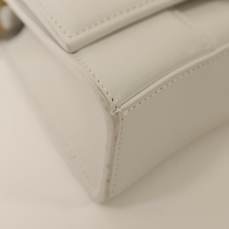 BALENCIAGA 牛皮皮革Hourglass Wallet On Chain金扣鏈帶肩背袋-10