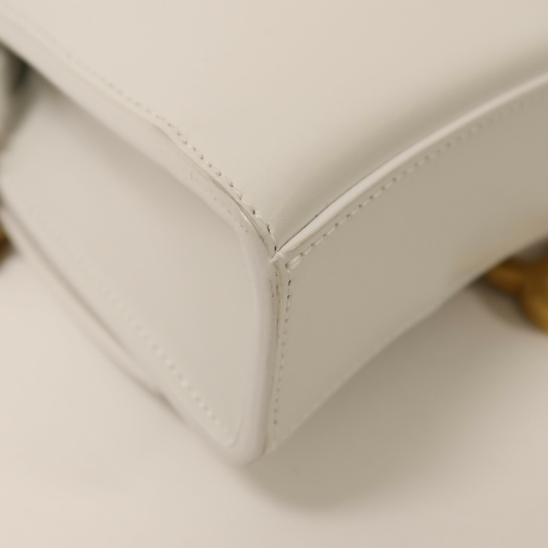 BALENCIAGA 牛皮皮革Hourglass Wallet On Chain金扣鏈帶肩背袋-12