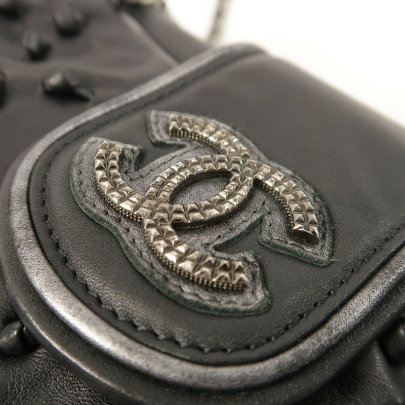 CHANEL 羊皮皮革Chic Knot Clutch Bag鏈帶肩背袋-9