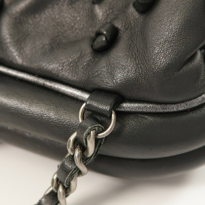 CHANEL 羊皮皮革Chic Knot Clutch Bag鏈帶肩背袋-14