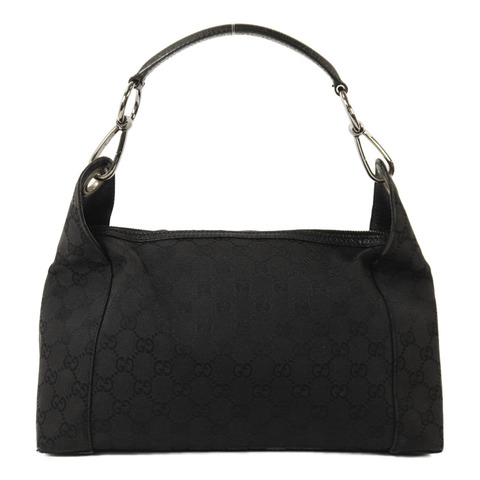 GUCCI 帆布Shoulder Bag銀扣肩背袋