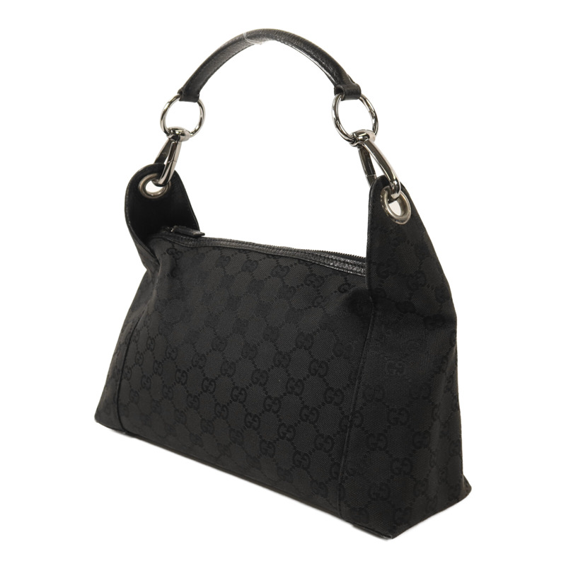 GUCCI 帆布Shoulder Bag銀扣肩背袋-2