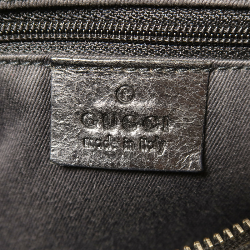 GUCCI 帆布Shoulder Bag銀扣肩背袋-5