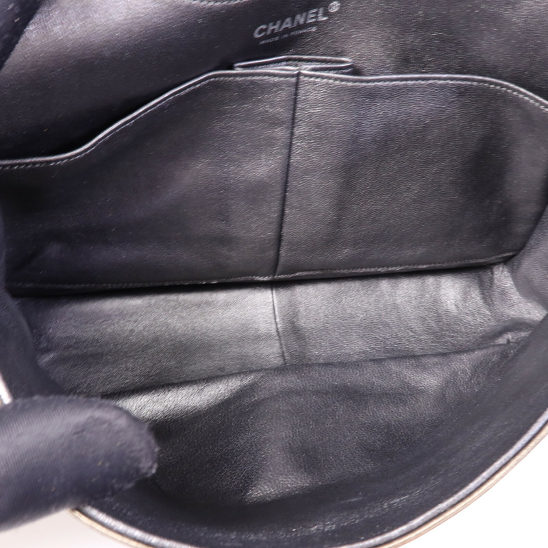 CHANEL 牛皮皮革2.55 Large銀扣鏈帶肩背袋-4