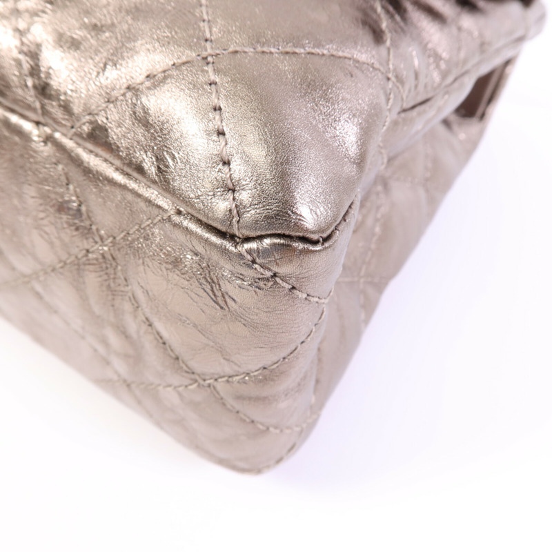 CHANEL 牛皮皮革2.55 Large銀扣鏈帶肩背袋-10