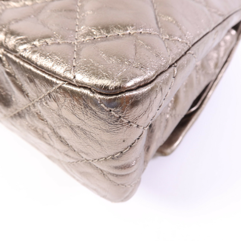 CHANEL 牛皮皮革2.55 Large銀扣鏈帶肩背袋-12