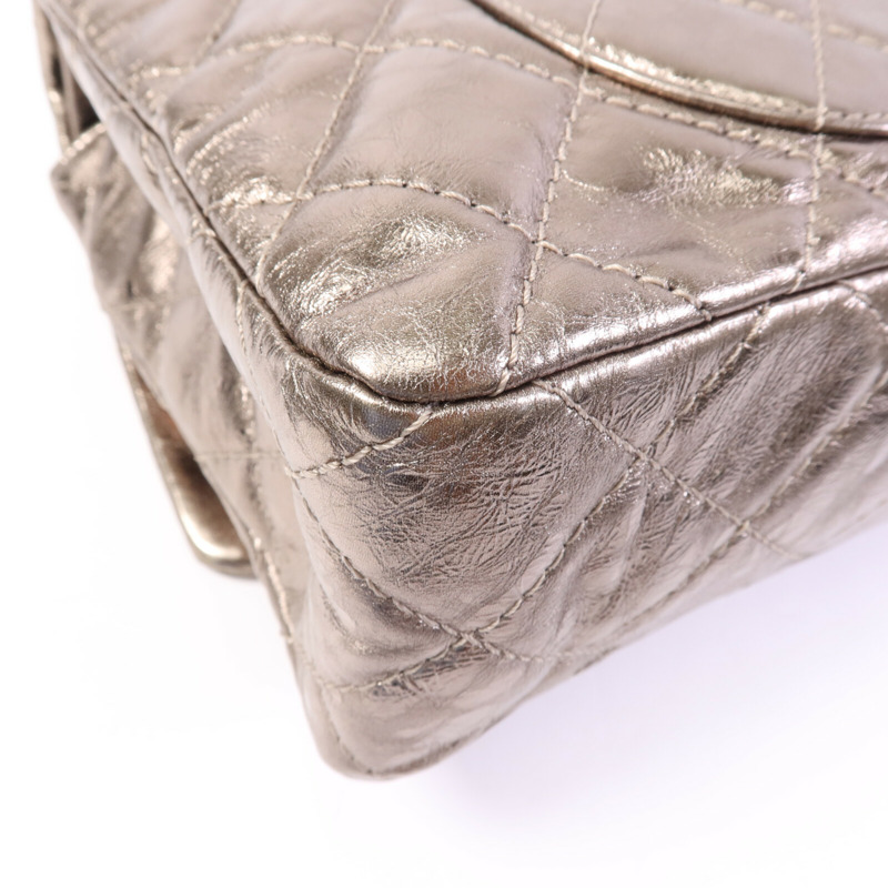 CHANEL 牛皮皮革2.55 Large銀扣鏈帶肩背袋-13