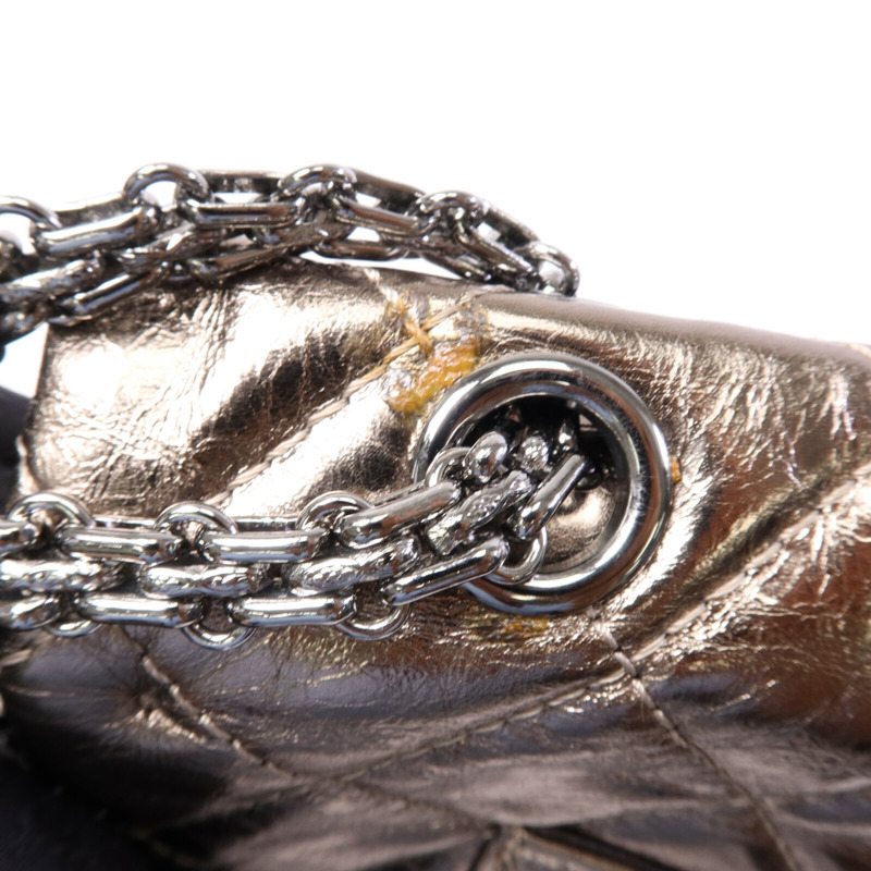 CHANEL 牛皮皮革2.55 Large銀扣鏈帶肩背袋-16