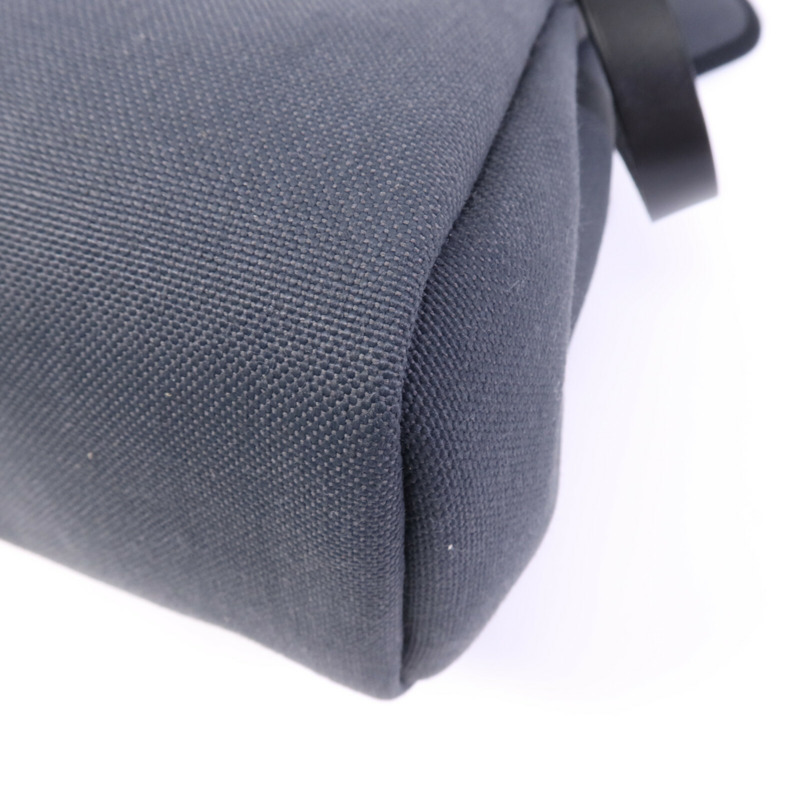 HERMES 皮革/帆布Herbag PM銀扣手挽肩背兩用袋Ardoise-10