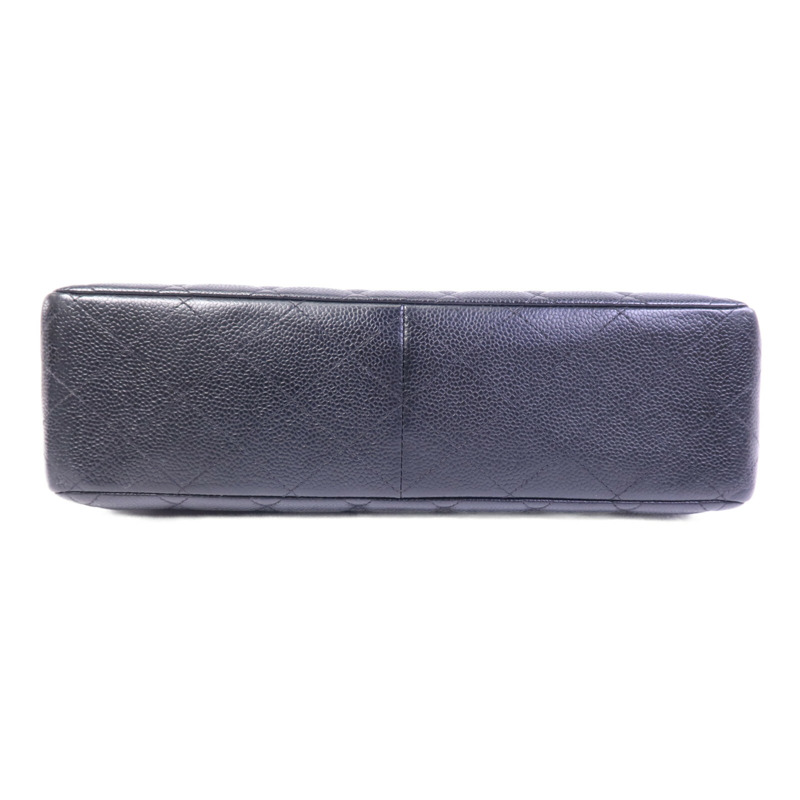 CHANEL 牛皮皮革Vintage Classic Flap Large銀扣鏈帶肩背袋-3