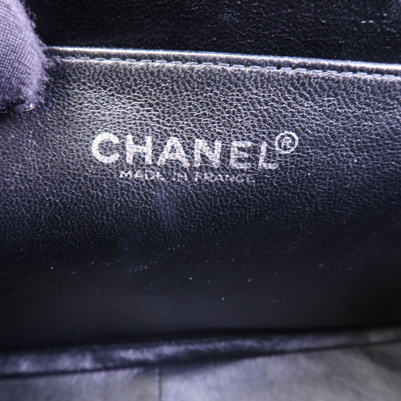 CHANEL 牛皮皮革Vintage Classic Flap Large銀扣鏈帶肩背袋-5