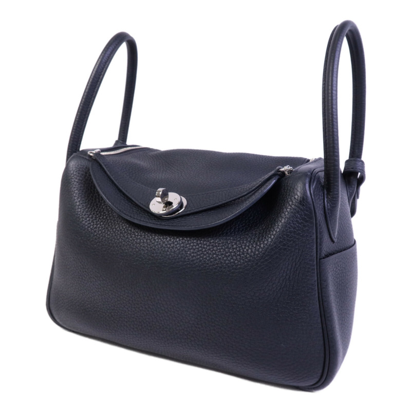 HERMES Clemence皮革Lindy 26手挽肩背兩用袋Noir-2