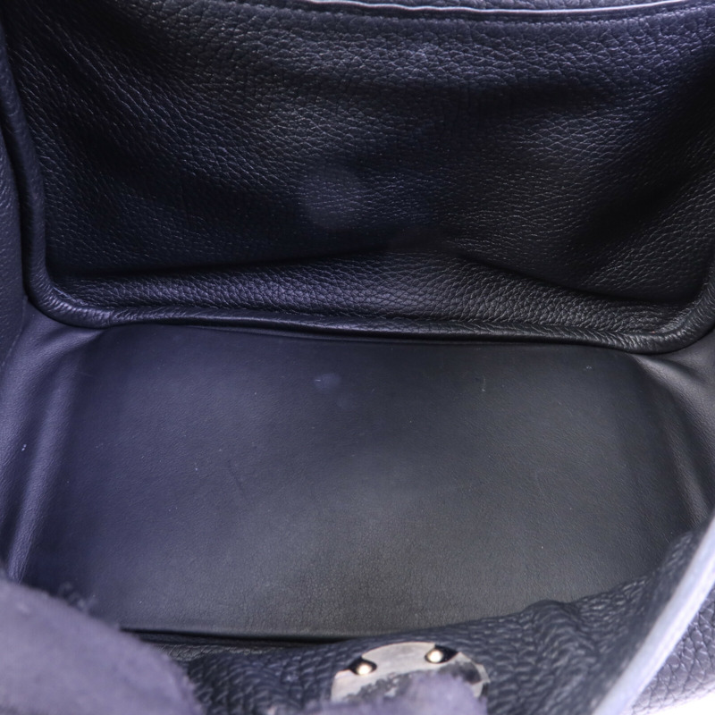 HERMES Clemence皮革Lindy 26手挽肩背兩用袋Noir-4