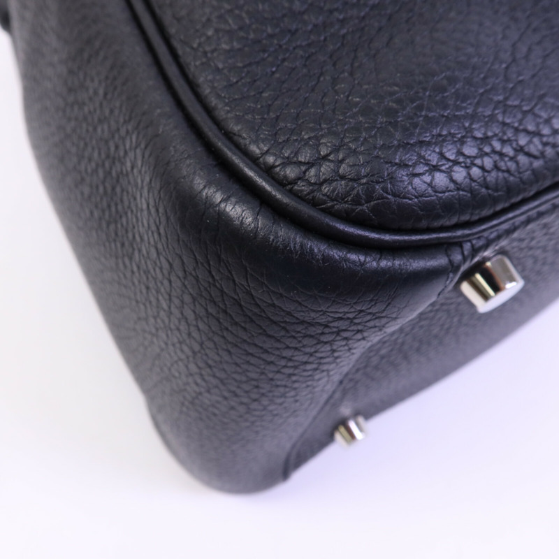 HERMES Clemence皮革Lindy 26手挽肩背兩用袋Noir-12