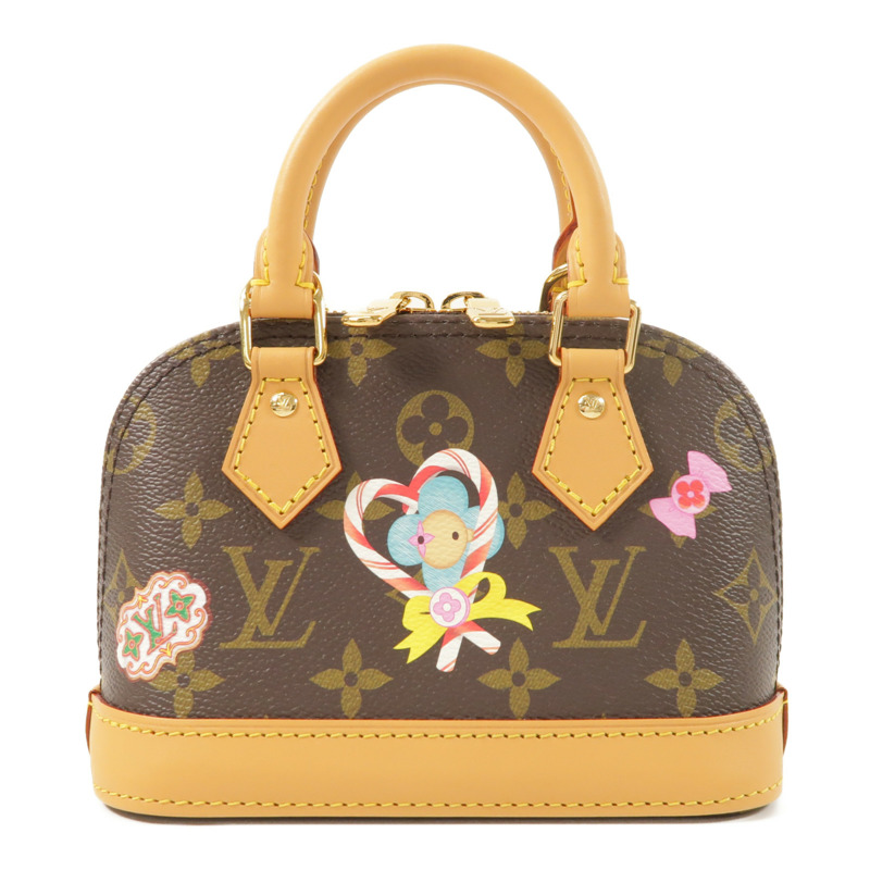 LOUIS VUITTON Monogram Nano Alma Vivienne金扣手挽肩背兩用袋-1