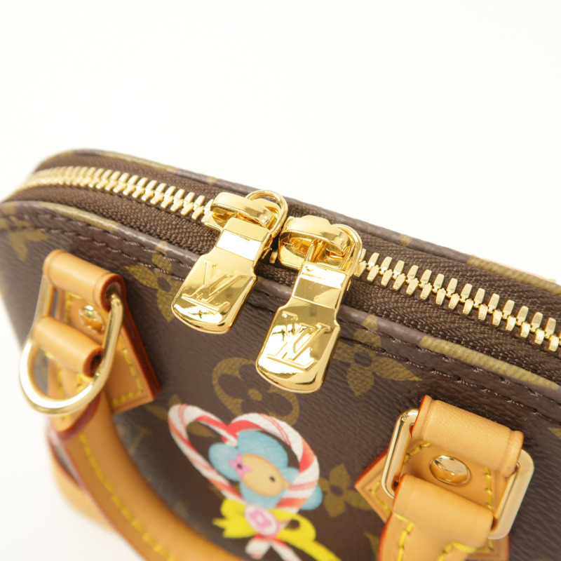 LOUIS VUITTON Monogram Nano Alma Vivienne金扣手挽肩背兩用袋-13