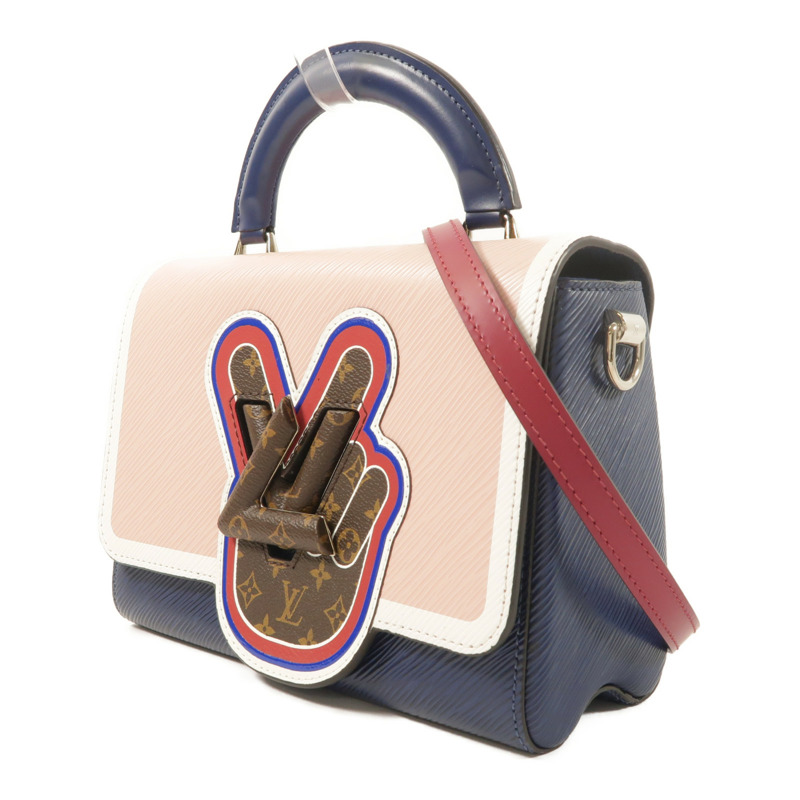 LOUIS VUITTON Epi Twist MM銀扣手挽肩背兩用袋-2