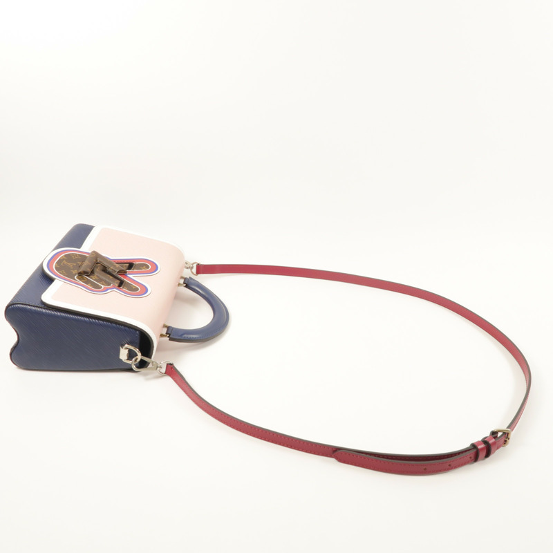 LOUIS VUITTON Epi Twist MM銀扣手挽肩背兩用袋-7