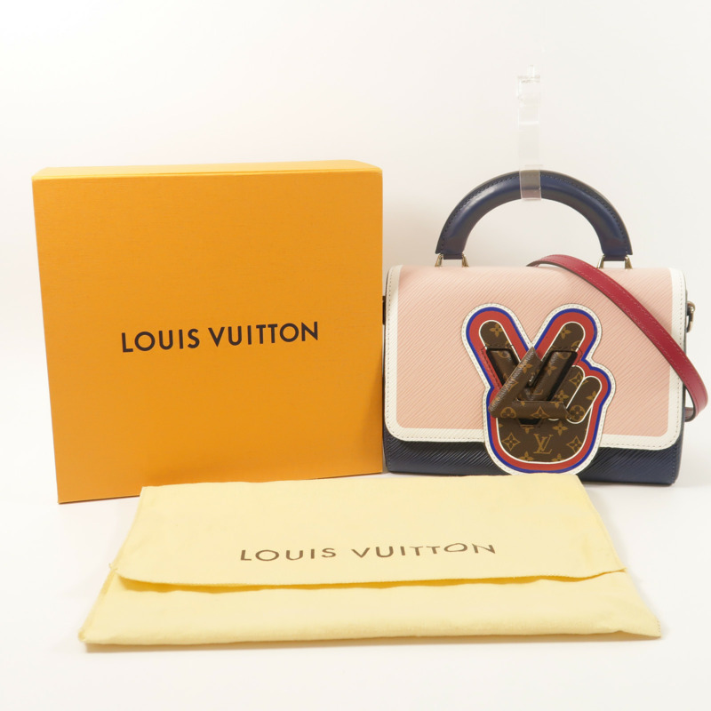 LOUIS VUITTON Epi Twist MM銀扣手挽肩背兩用袋-8