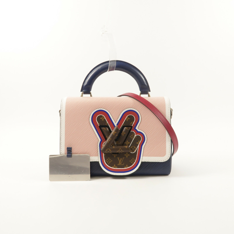 LOUIS VUITTON Epi Twist MM銀扣手挽肩背兩用袋-9