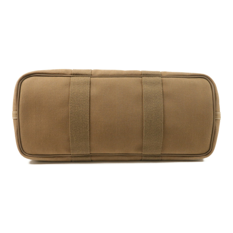 HERMES 帆布Valparaiso銀扣手挽袋Etoupe-3