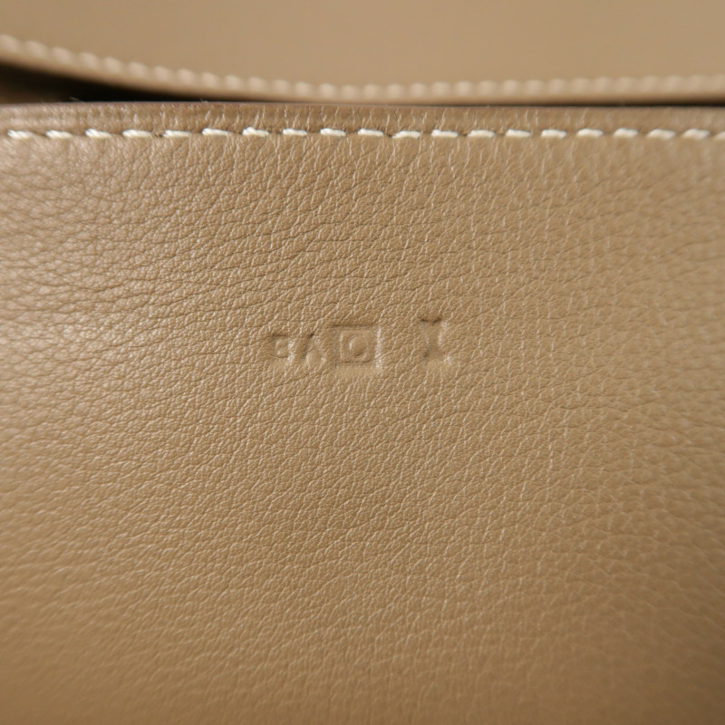 HERMES 帆布Valparaiso銀扣手挽袋Etoupe-6